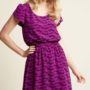 Oh My Gosh A-Line Dress in Bats